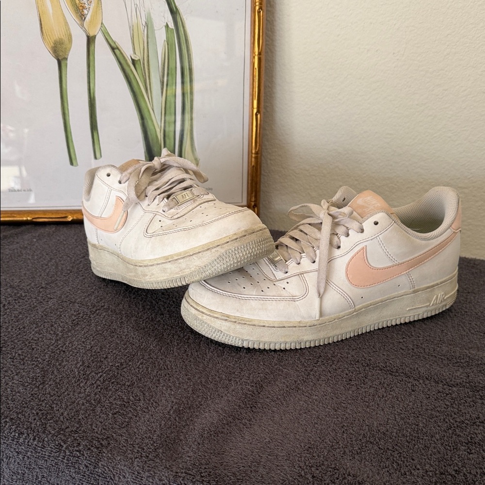 Nike Air Force 1 in Cream and Peach Tones